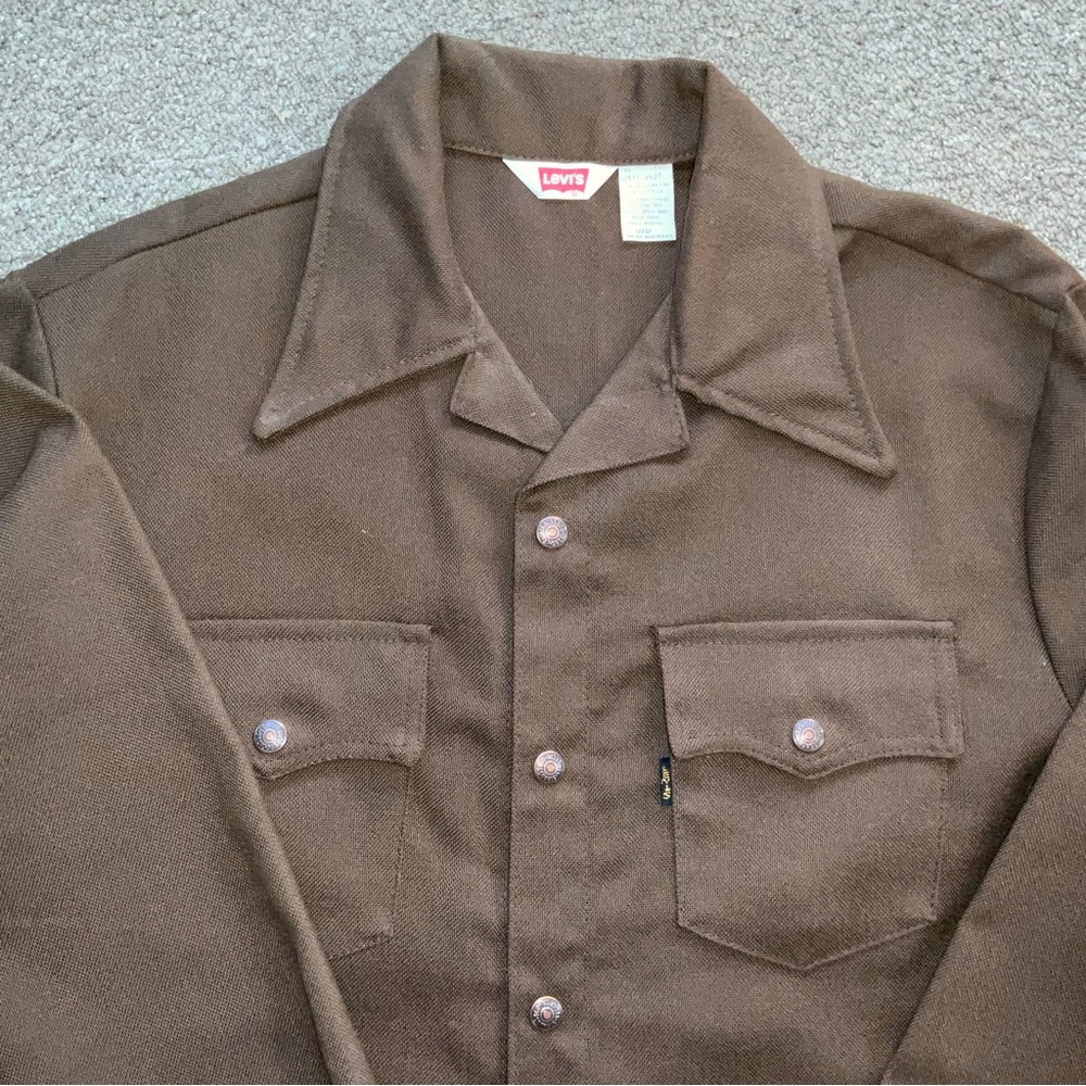 Levi's Vintage Large Brown Made in USA Gold Tab 70s Trucker Jacket 60517-4427